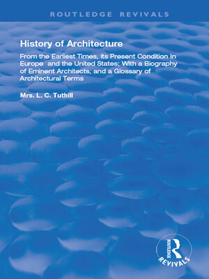 cover image of History of Architecture From the Earliest Times